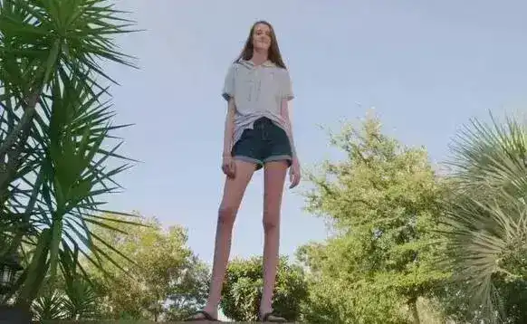 世界上腿最长的美女：马西·柯林，年仅16岁腿长达1.35米