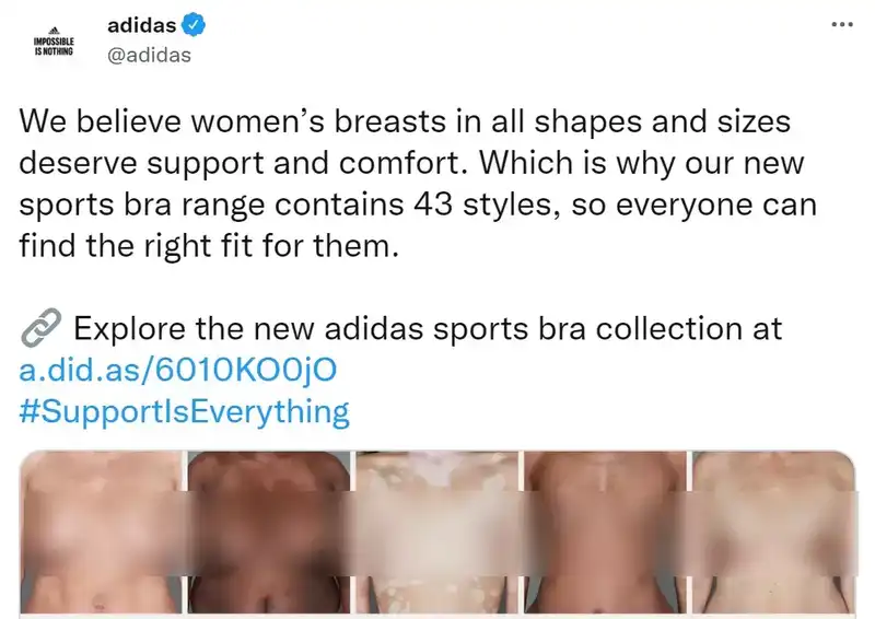 阿迪达斯最新内衣广告，25张胸部无码照片