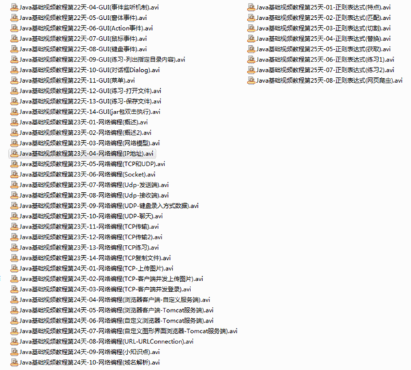 Java编程基础视频教程,全套视频教程学习资料通过百度云网盘下载 