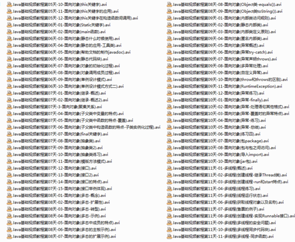 Java编程基础视频教程,全套视频教程学习资料通过百度云网盘下载 