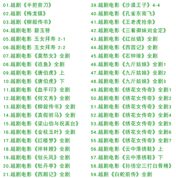 3985部越剧全集mp3音频高清视频全剧合集打包下载,全套视频教程学习资料通过百度云网盘下载 