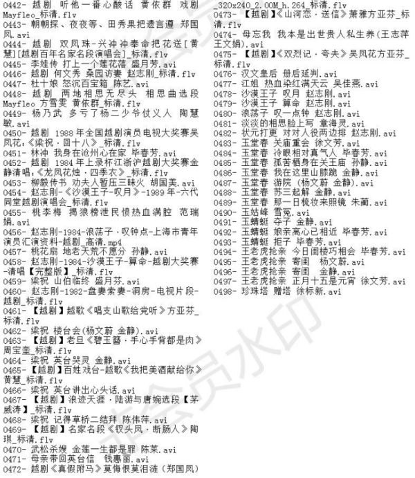 3985部越剧全集mp3音频高清视频全剧合集打包下载,全套视频教程学习资料通过百度云网盘下载 