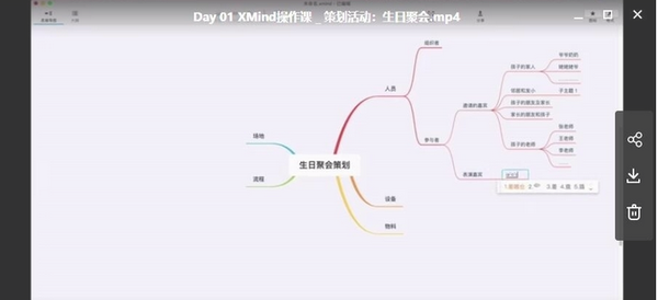  7天高效使用XMind思维导图,全套视频教程学习资料通过百度云网盘下载 