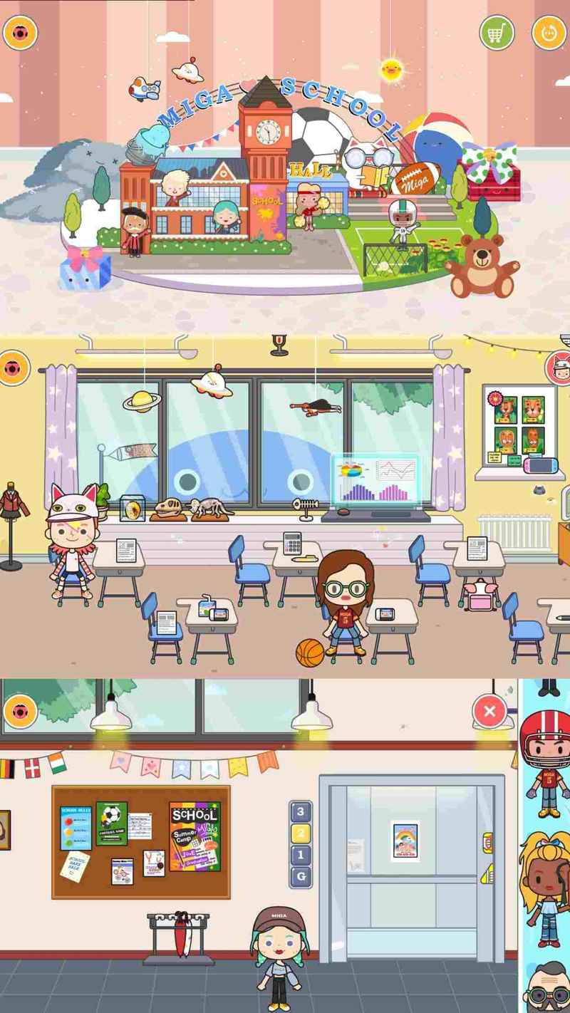 安卓米加小镇：学校生活模拟游戏