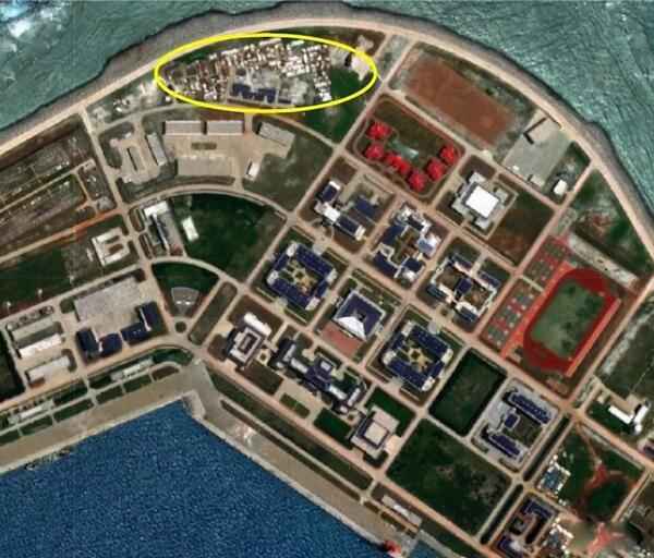 中国南海渚碧礁最新图片，南沙渚碧岛近十个“棚户区”开始拆迁改造
