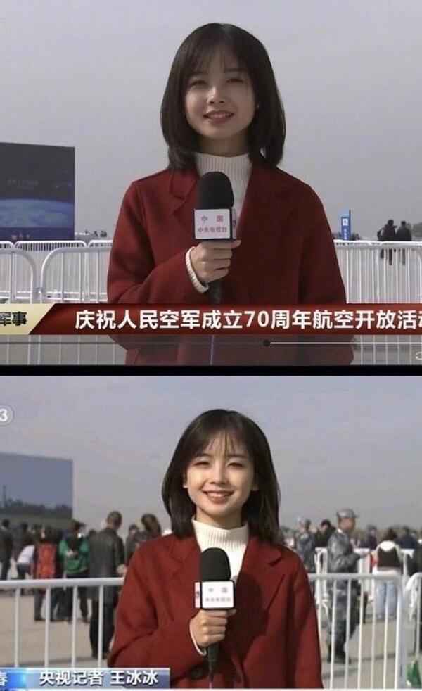 央视记者王冰冰低调走红，笑容甜美，颜值扛得住高清镜头考验