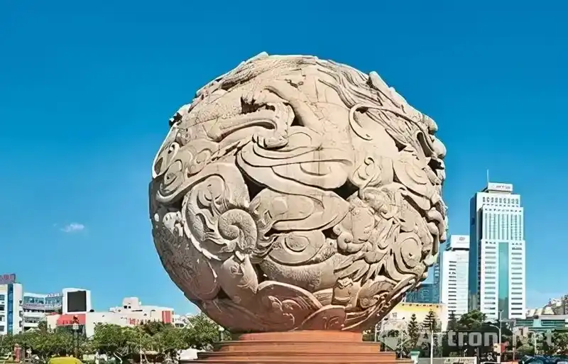 中国最大的球形雕塑，你知道在哪吗？中华后羿坛鲤鱼化龙球