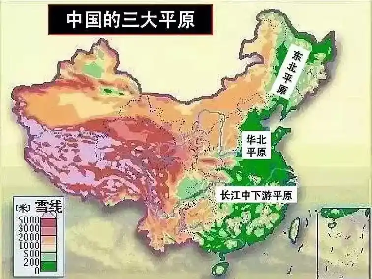 中国的三大平原，都占据各省的什么位置？有没有第四个平原那？