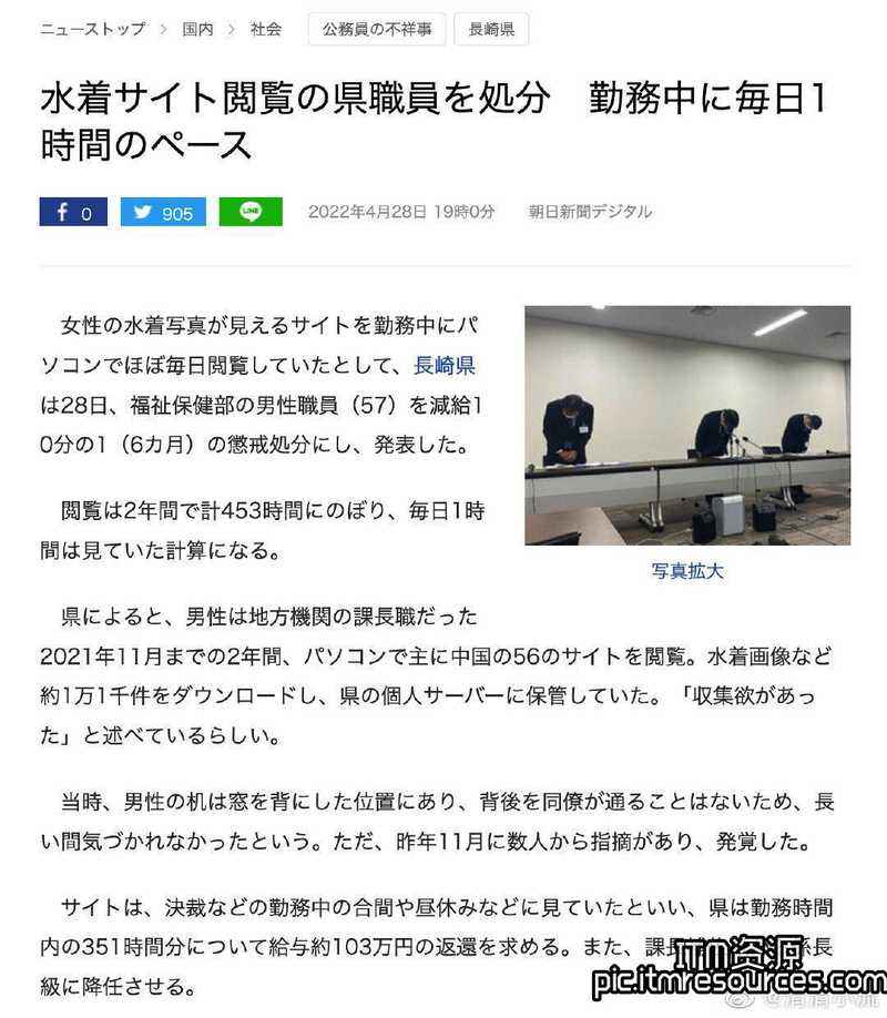 日本大叔上班看中国泳装网站遭处分，是对日本人从业者最大的侮辱