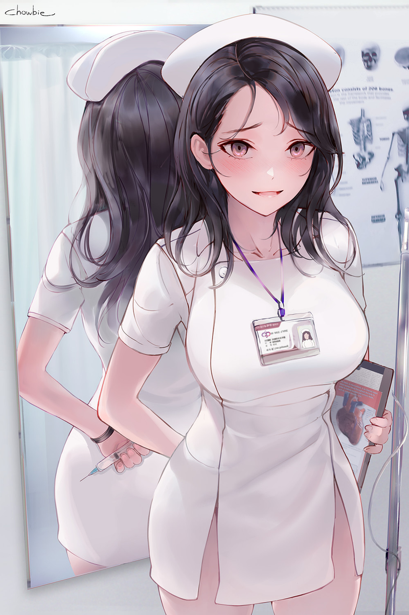 呜呜呜~都生病了，护士小姐姐还想馋我身子！！！ |护士装制服插画美图合辑